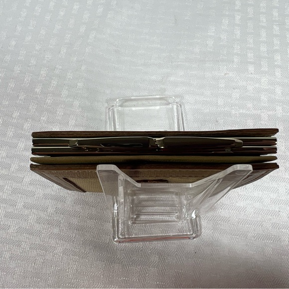 Yves Saint Laurent Collection Beige Kisslock Wallet Clutch w/ Box - Picture 5 of 11